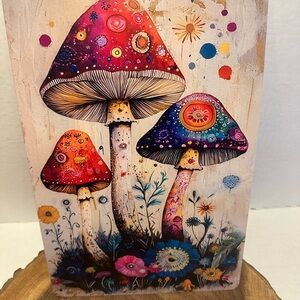 Colorful Mushroom Art Print